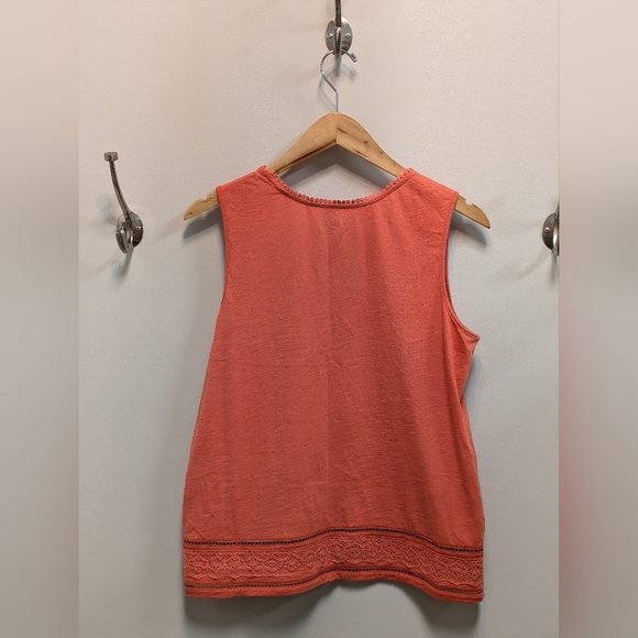 NWT Garnet Hill Cotton Embroidered Tank - Picture 4 of 8